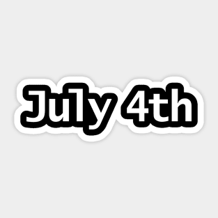 July 4th Typography in White Text Sticker